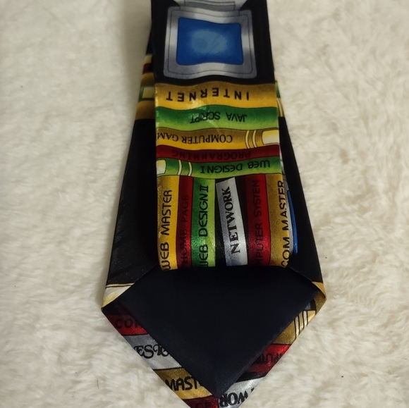 Neck Tie Retro Computer and Internet Theme "60 x 4" - Picture 2 of 6